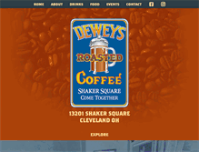 Tablet Screenshot of deweyscoffee.com